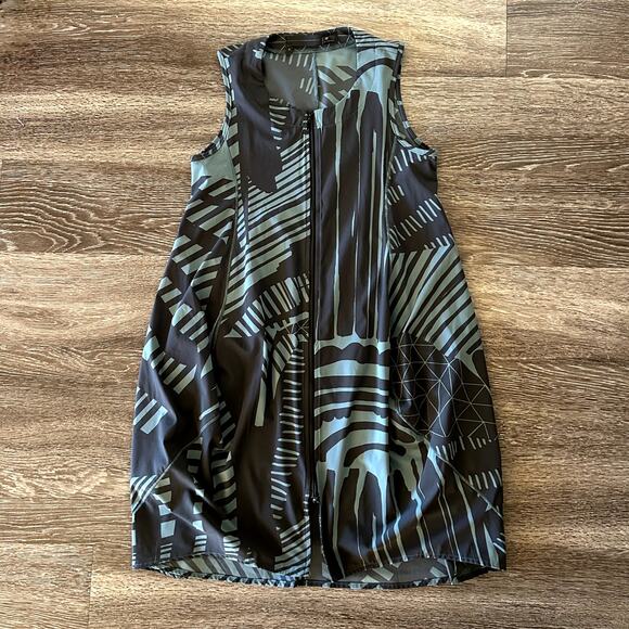 EUC Porto San Francisco Medina Zip-Up Vest Dress Sz 0 Abstract Print Sleeveless - Picture 2 of 16